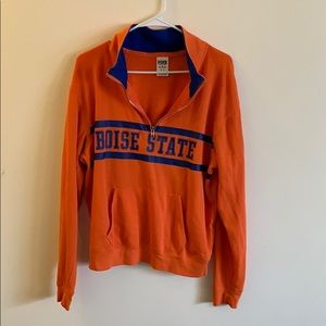 Boise State 3-quarter zip.